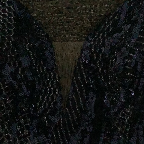 SPLASH Navy Blue Sequins Prom Formal Dress Size 8 - Picture 11 of 11